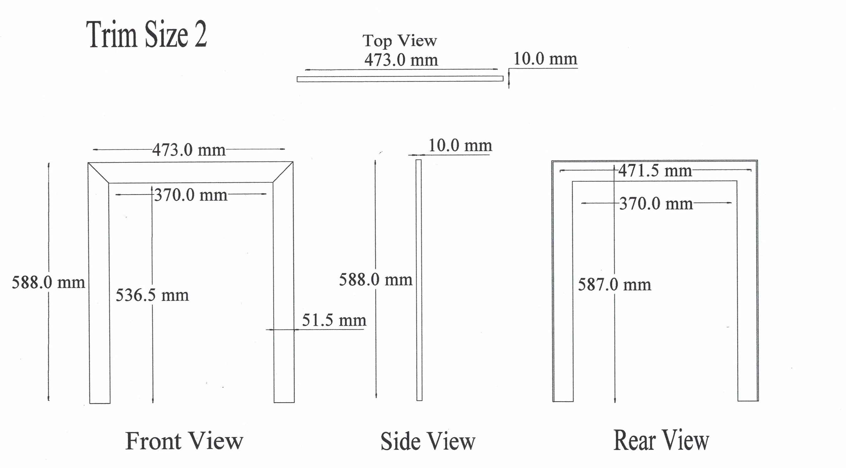 gas fire trim and Fret